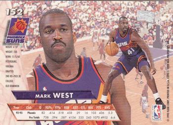 1993-94 Ultra #152 Mark West Back