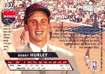 1993-94 Ultra #161 Bobby Hurley Back