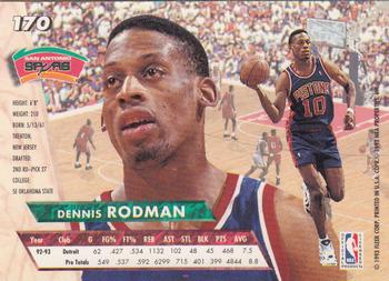 1993-94 Ultra #170 Dennis Rodman Back