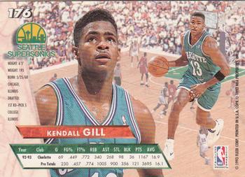 1993-94 Ultra #176 Kendall Gill Back
