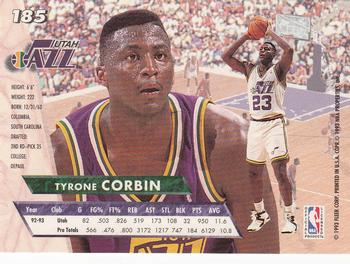 1993-94 Ultra #185 Tyrone Corbin Back