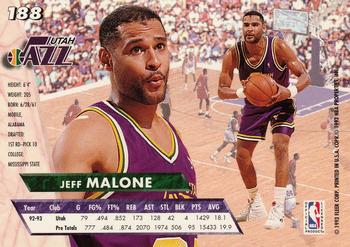 1993-94 Ultra #188 Jeff Malone Back