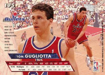 1993-94 Ultra #195 Tom Gugliotta Back