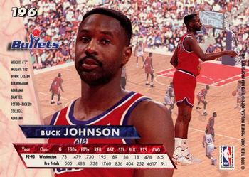 1993-94 Ultra #196 Buck Johnson Back