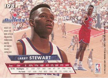 1993-94 Ultra #198 Larry Stewart Back