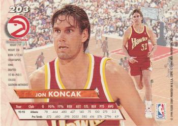 1993-94 Ultra #203 Jon Koncak Back