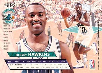 1993-94 Ultra #215 Hersey Hawkins Back