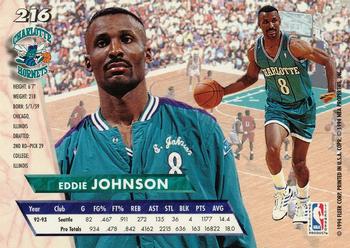 1993-94 Ultra #216 Eddie Johnson Back