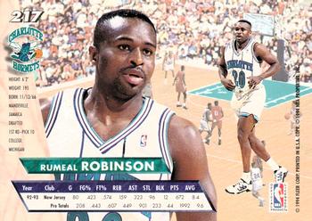 1993-94 Ultra #217 Rumeal Robinson Back