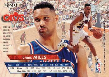 1993-94 Ultra #228 Chris Mills Back