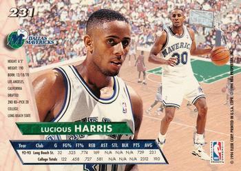 1993-94 Ultra #231 Lucious Harris Back