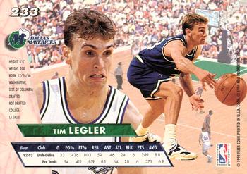 1993-94 Ultra #233 Tim Legler Back