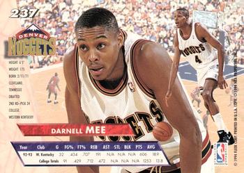 1993-94 Ultra #237 Darnell Mee Back