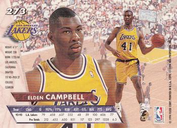 1993-94 Ultra #273 Elden Campbell Back