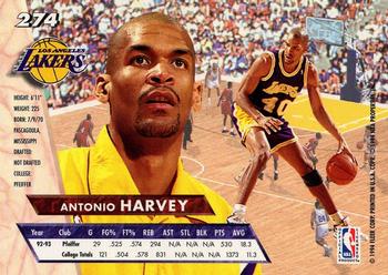 1993-94 Ultra #274 Antonio Harvey Back