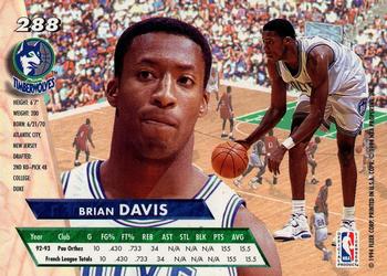1993-94 Ultra #288 Brian Davis Back
