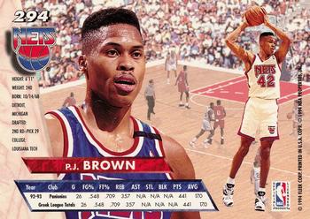 1993-94 Ultra #294 P.J. Brown Back