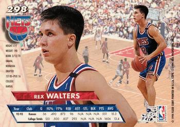 1993-94 Ultra #298 Rex Walters Back