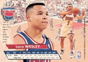 1993-94 Ultra #299 David Wesley Back