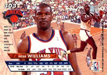 1993-94 Ultra #303 Herb Williams Back