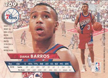 1993-94 Ultra #309 Dana Barros Back