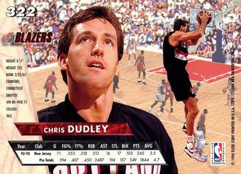 1993-94 Ultra #322 Chris Dudley Back