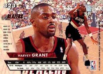 1993-94 Ultra #323 Harvey Grant Back