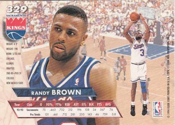 1993-94 Ultra #329 Randy Brown Back