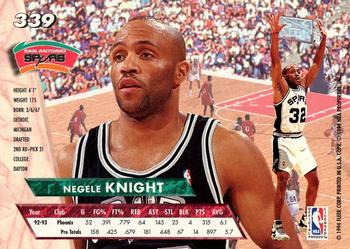 1993-94 Ultra #339 Negele Knight Back
