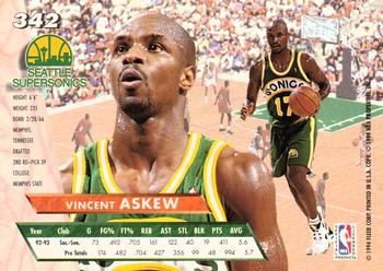 1993-94 Ultra #342 Vincent Askew Back