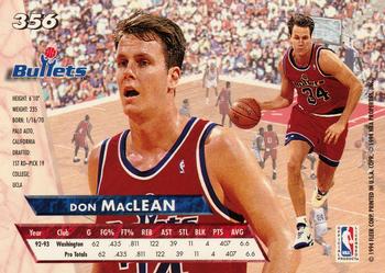1993-94 Ultra #356 Don MacLean Back