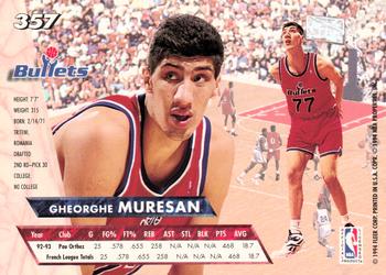 1993-94 Ultra #357 Gheorghe Muresan Back