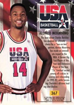 1993-94 Ultra #367 Alonzo Mourning Back