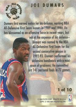 1993-94 Ultra - All-Defensive Team #1 Joe Dumars Back