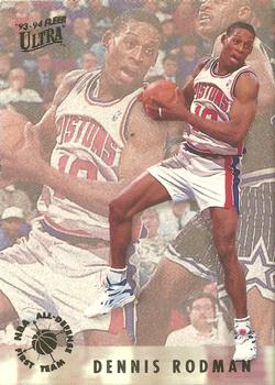 1993-94 Ultra - All-Defensive Team #5 Dennis Rodman Front