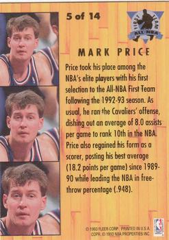1993-94 Ultra - All-NBA #5 Mark Price Back