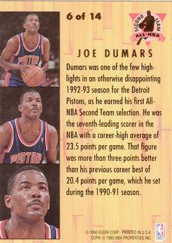 1993-94 Ultra - All-NBA #6 Joe Dumars Back