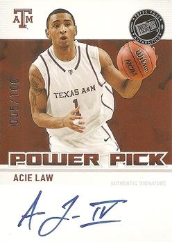 2007 Press Pass Collectors Series - Power Pick Signatures #PO-AL Acie Law IV Front