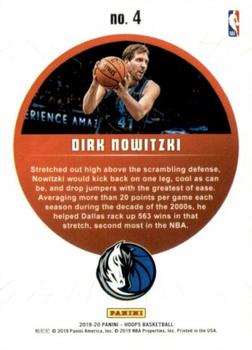 2019-20 Hoops - Legends of the Ball #4 Dirk Nowitzki Back