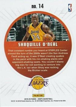 2019-20 Hoops - Legends of the Ball #14 Shaquille O'Neal Back