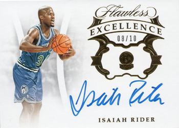2018-19 Panini Flawless - Flawless Excellence Signatures Gold #ES-IRD Isaiah Rider Front