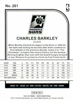 2019-20 Hoops - Artist Proof #281 Charles Barkley Back