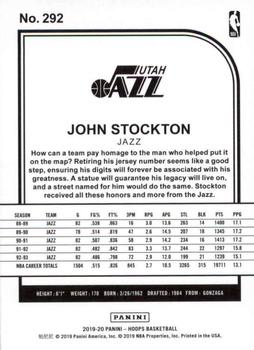 2019-20 Hoops - Artist Proof Gold #292 John Stockton Back
