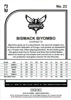 2019-20 Hoops - Blue #23 Bismack Biyombo Back