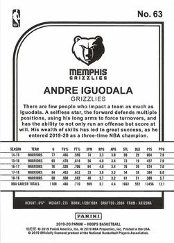 2019-20 Hoops - Blue #63 Andre Iguodala Back