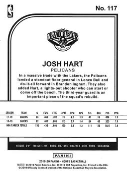 2019-20 Hoops - Blue #117 Josh Hart Back