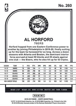 2019-20 Hoops - Blue #260 Al Horford Back