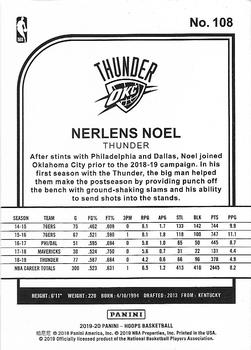 2019-20 Hoops - Neon Green #108 Nerlens Noel Back