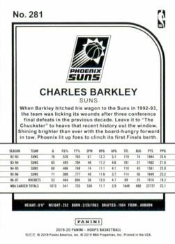 2019-20 Hoops - Orange Explosion #281 Charles Barkley Back