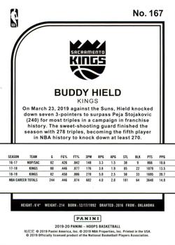 2019-20 Hoops - Purple #167 Buddy Hield Back